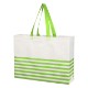 Horizontal Stripe Non-Woven Tote Bag