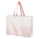 Horizontal Stripe Non-Woven Tote Bag