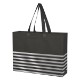 Horizontal Stripe Non-Woven Tote Bag