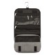 Heathered Gray Polyester Hanging Toiletry Bag
