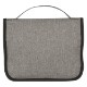 Heathered Gray Polyester Hanging Toiletry Bag