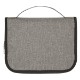 Heathered Gray Polyester Hanging Toiletry Bag