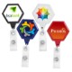 Jumbo Hexagon Retractable Badge Reel, Bull Dog Clip