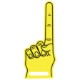 Foam Finger #1 Hand w/ Handle, 17"
