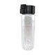 Durable Clear Glass Water Bottle w/ Flip Top Lid, 20oz., Full Color Imprint