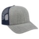Blended Wool Acrylic Flat Bill Structured Cap with Mesh Back
