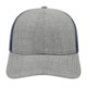 Blended Wool Acrylic Flat Bill Structured Cap with Mesh Back