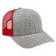 Blended Wool Acrylic Flat Bill Structured Cap with Mesh Back