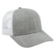 Blended Wool Acrylic Flat Bill Structured Cap with Mesh Back