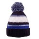 Striped Team Pom Beanie