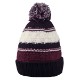 Striped Team Pom Beanie