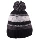 Striped Team Pom Beanie
