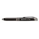 Zentrio® Triple Function Pull Cap Metal Pen w/ LED Light & Stylus