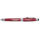 St. James™ Triple Function Ballpoint Retractable Metal Pen w/ LED Light & Stylus