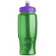 Transparent Grip Poly-Pure Sport Bottle, 27oz. - Push Pull Lid