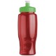 Transparent Grip Poly-Pure Sport Bottle, 27oz. - Push Pull Lid