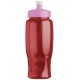 Transparent Grip Poly-Pure Sport Bottle, 27oz. - Push Pull Lid
