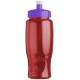 Transparent Grip Poly-Pure Sport Bottle, 27oz. - Push Pull Lid