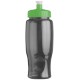 Transparent Grip Poly-Pure Sport Bottle, 27oz. - Push Pull Lid