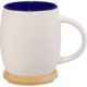 Hearth Ceramic Matte Mug with Wood Coaster/Lid, 15oz.