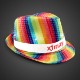 Rainbow Sequin LED Fedora Hat
