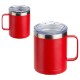 Ceva Copper-Lined Powder Coated Insulated Mug, 14oz.