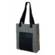 Heavy Velvet Non-Woven & Leatherette Pocket Tote