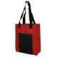 Heavy Velvet Non-Woven & Leatherette Pocket Tote