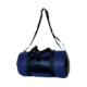 Heavy Velvet Non-Woven & Leatherette Barrel Bag, 17"