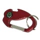 Jumbo Carabiner Key Ring w/ Compass & Bottle Opener