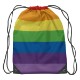 Small Rainbow Drawstring Polyester Sports Pack
