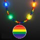Light Up LED Party Beads w/ Rainbow Flag Medallion