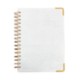 Woven Paper Hardback Metal Accent Notebook, 6" x 8-3/4"