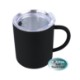 Soft Touch Halcyon™ Stainless Steel Coffee Mug w/ Acrylic Lid, 14oz.