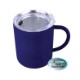 Soft Touch Halcyon™ Stainless Steel Coffee Mug w/ Acrylic Lid, 14oz.