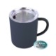 Soft Touch Halcyon™ Stainless Steel Coffee Mug w/ Acrylic Lid, 14oz.