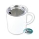 Soft Touch Halcyon™ Stainless Steel Coffee Mug w/ Acrylic Lid, 14oz.