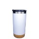 Halcyon® Cork Bottom Tumbler w/ Stainless Straw & Flip Top Lid, 20oz.