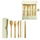 Green Bay Bamboo Utensils with Carry Pouch