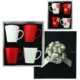 Let It Snow 4-Piece Ceramic Snowflake Mug Gift Set