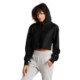 Champion® Reverse Weave® Cotton/Poly Fleece Cropped Cut-Off Ladies' Hooded Sweatshirt