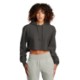 Champion® Reverse Weave® Cotton/Poly Fleece Cropped Cut-Off Ladies' Hooded Sweatshirt