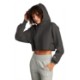 Champion® Reverse Weave® Cotton/Poly Fleece Cropped Cut-Off Ladies' Hooded Sweatshirt