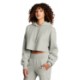 Champion® Reverse Weave® Cotton/Poly Fleece Cropped Cut-Off Ladies' Hooded Sweatshirt