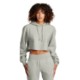 Champion® Reverse Weave® Cotton/Poly Fleece Cropped Cut-Off Ladies' Hooded Sweatshirt