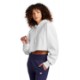 Champion® Reverse Weave® Cotton/Poly Fleece Cropped Cut-Off Ladies' Hooded Sweatshirt