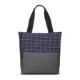 Flannel Check Accent Polyester Tote Bag