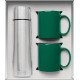 Vacuum Insulated Bottle & Ceramic Mugs Gift Set