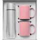Vacuum Insulated Bottle & Ceramic Mugs Gift Set