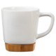 Ceramic Mug w/ Removable Bamboo Coaster, 11oz.